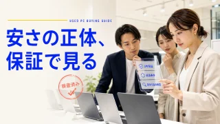 PC WRAPの3年保証と訳あり品の違いを解説する記事のアイキャッチ