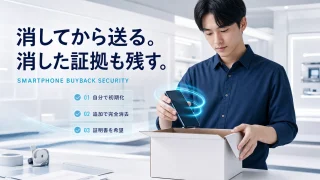 ふるいちスマホ買取のデータ消去と返送料を解説するアイキャッチ