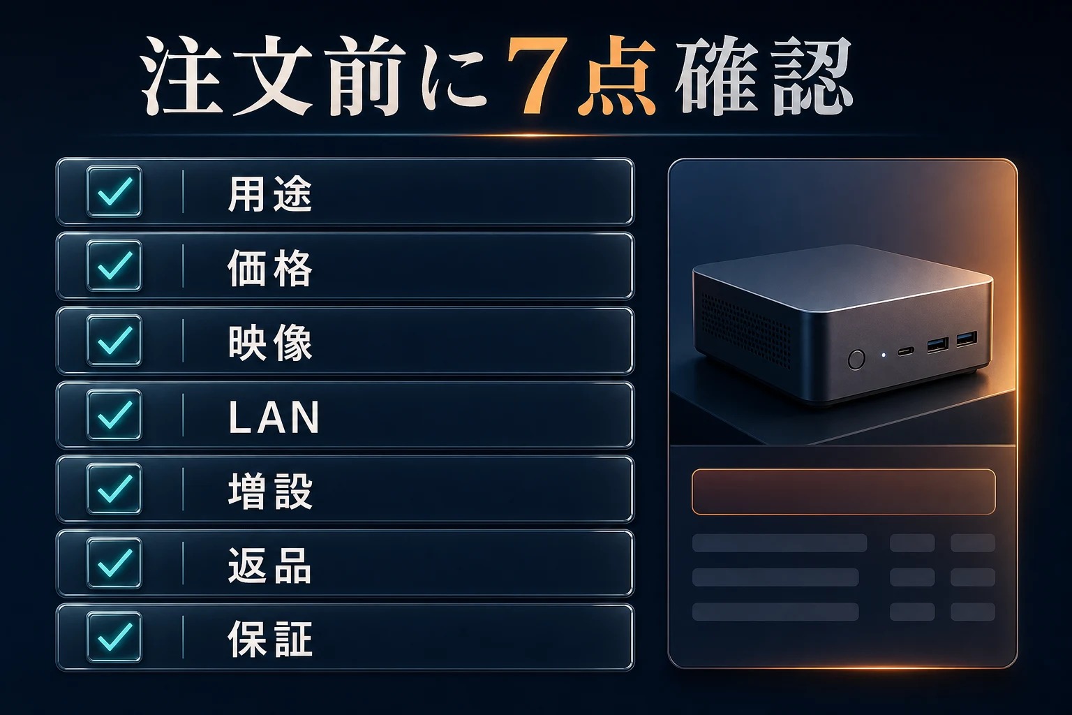 GMKtec G10を購入する前に価格仕様返品条件を確認するチェックリスト