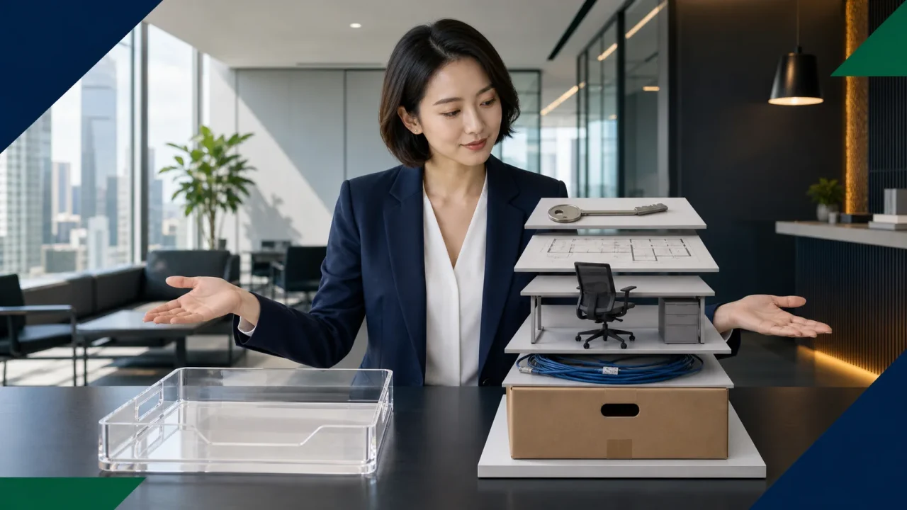 officeeの仲介手数料無料と移転総額を分ける記事のアイキャッチ
