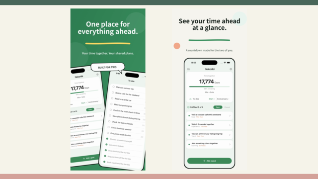 Nokoribi couple bucket list, anniversary, and memory app overview