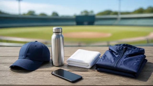 夏の甲子園観戦に備えて帽子や飲み物などの持ち物を準備する