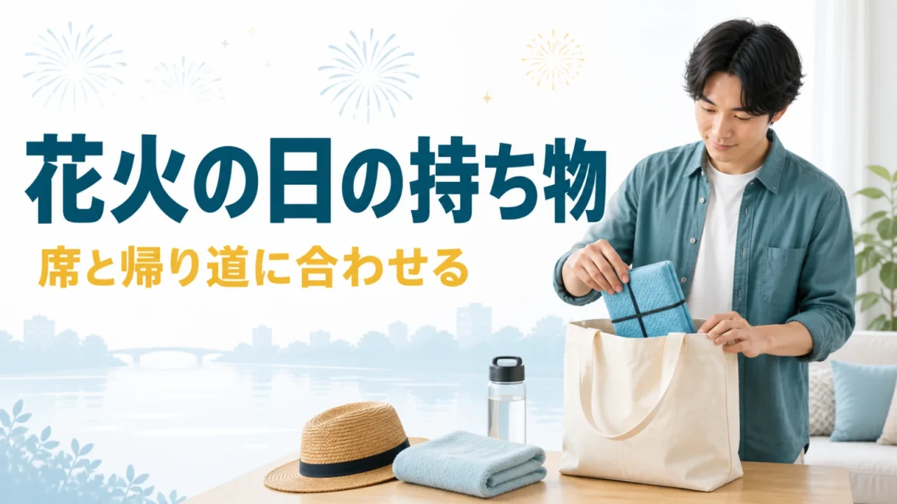 くらわんか花火の持ち物を席と帰り道に合わせて準備する