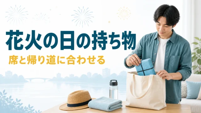 くらわんか花火の持ち物を席と帰り道に合わせて準備する