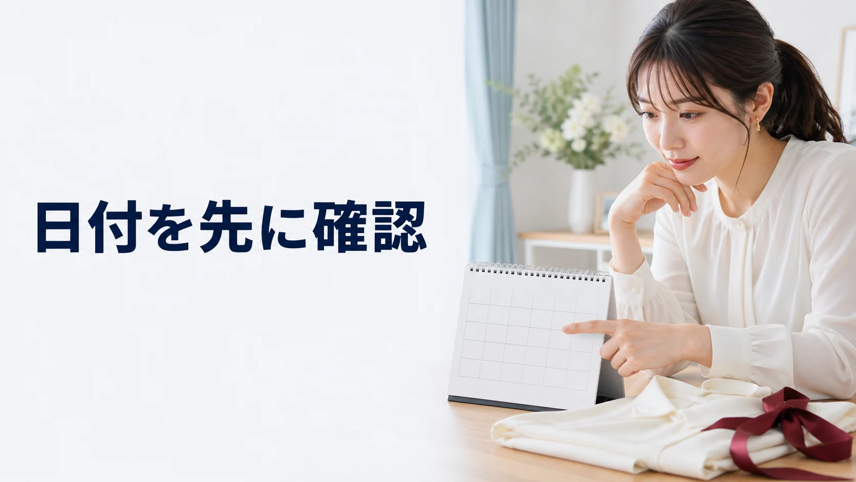 衣装を準備する前に日程を確認する