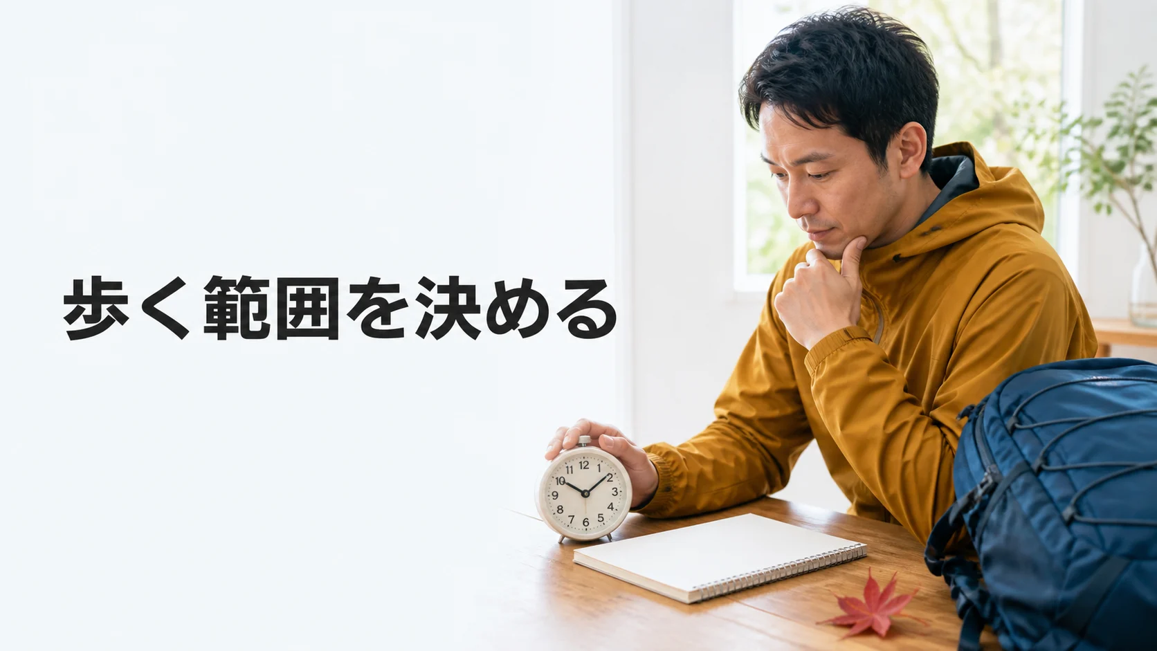 歩く区間と戻る場所を出発前に決める