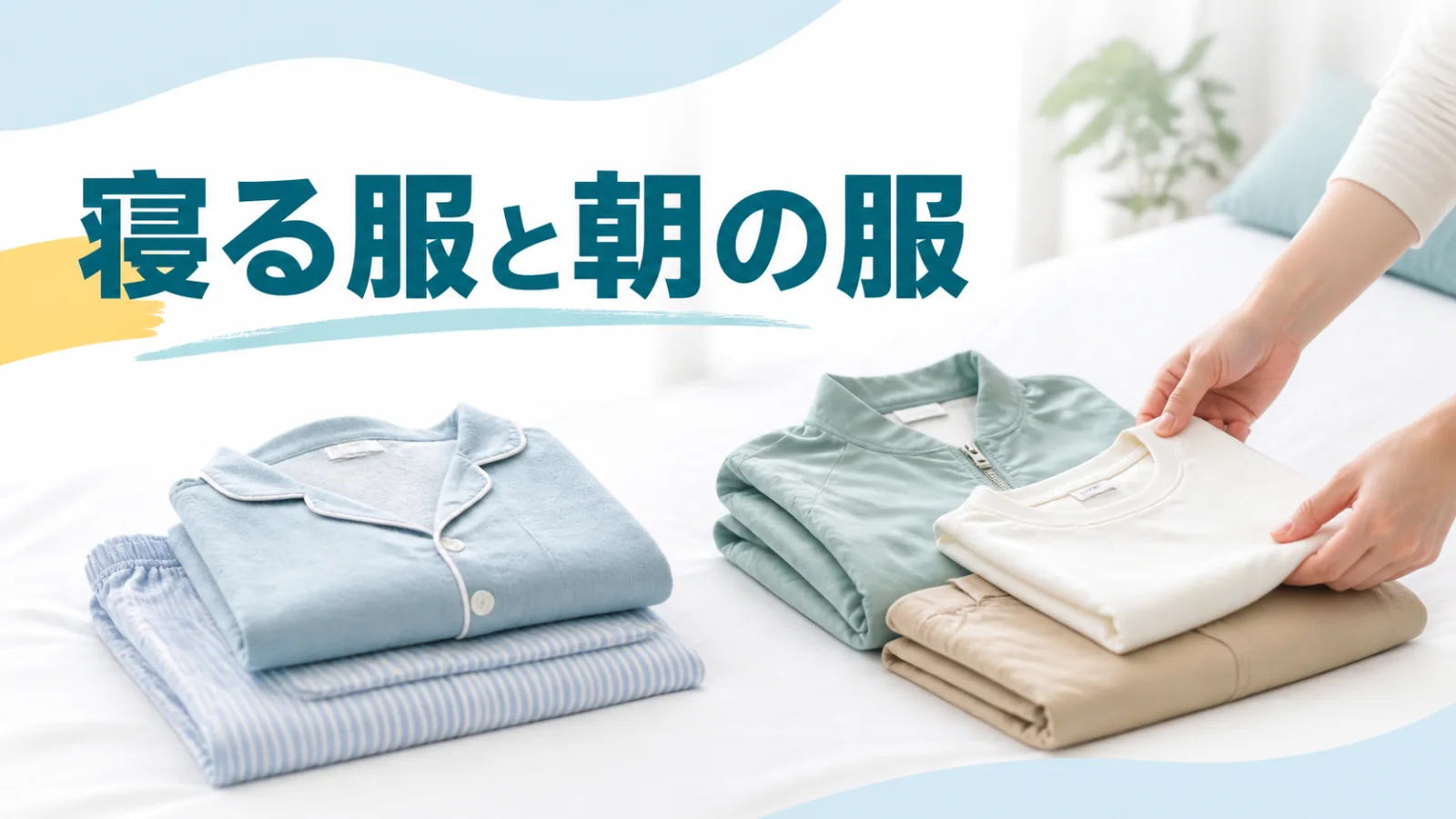 寝る服と翌朝に着る服を小さく分ける
