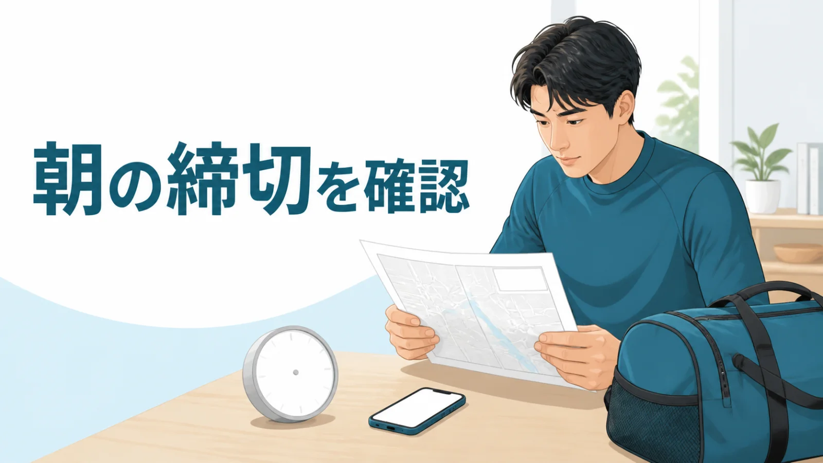 受付や荷物預けの締切を一つのメモへまとめる