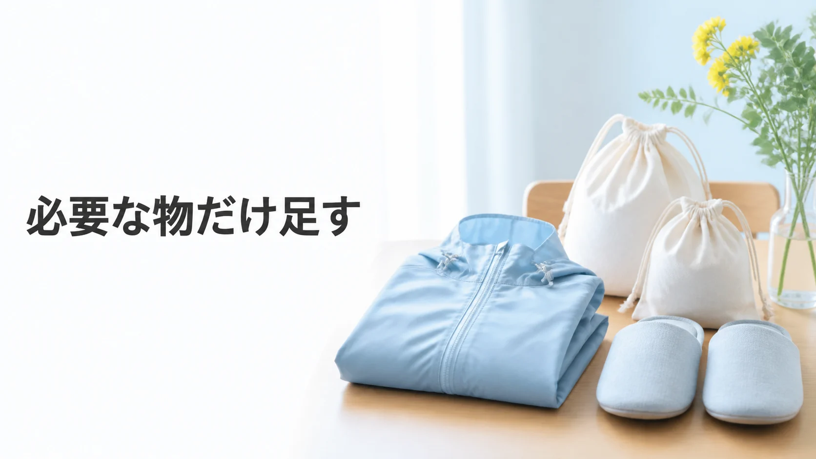 雨具と室内履きは学校の利用条件に合わせて用意する