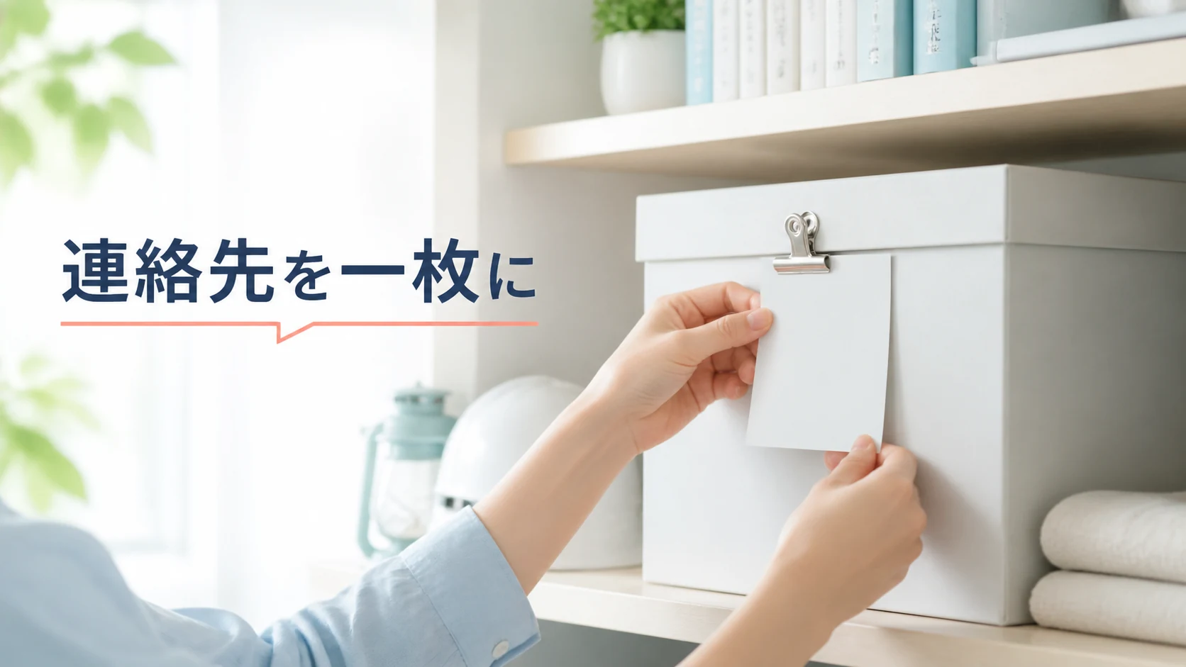 トイレの連絡先と説明書の場所を一枚にまとめる準備