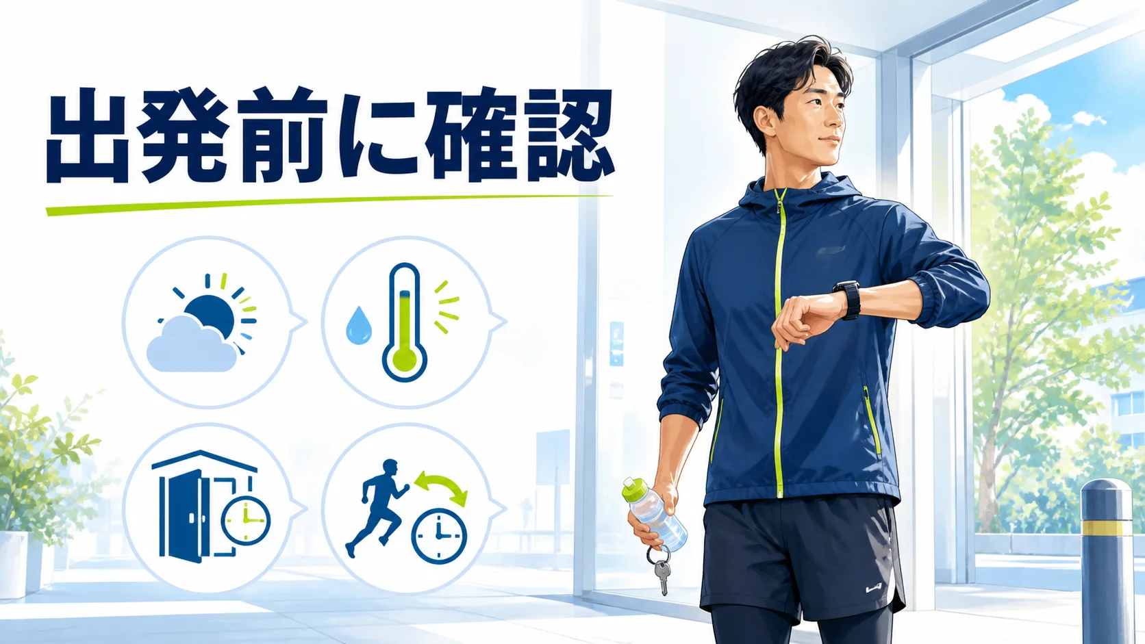 出発直前に天候と持ち物と帰る条件を確認する