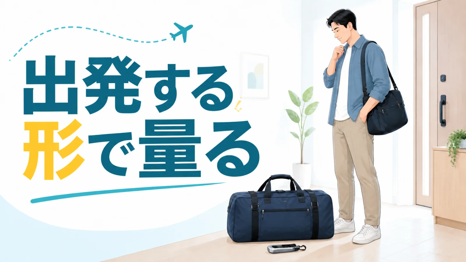 出発前にバッグを閉じて手荷物全体を確認する