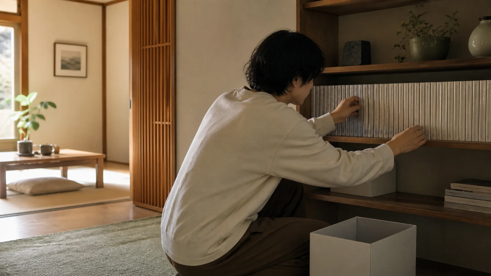 一段分の漫画を新しい配置へ戻す作業